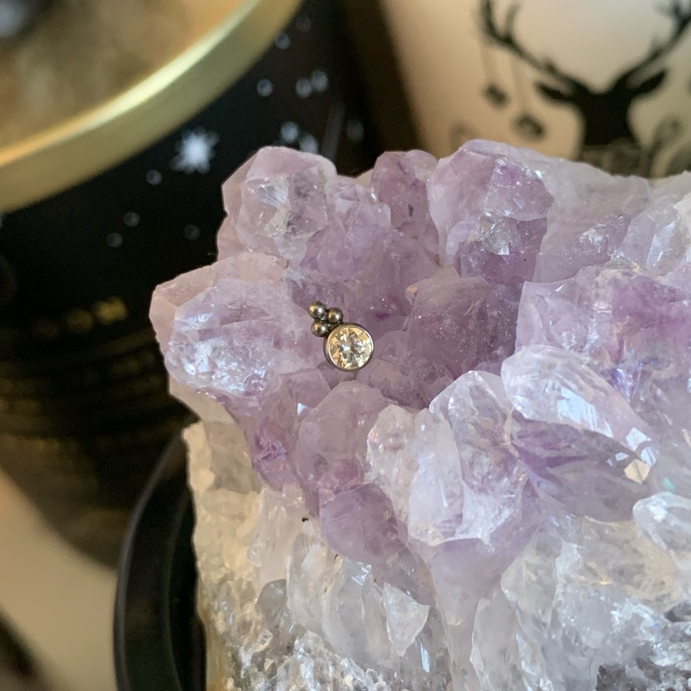 16g LeRoi custom “Haute Couture Bijoux” internally threaded end